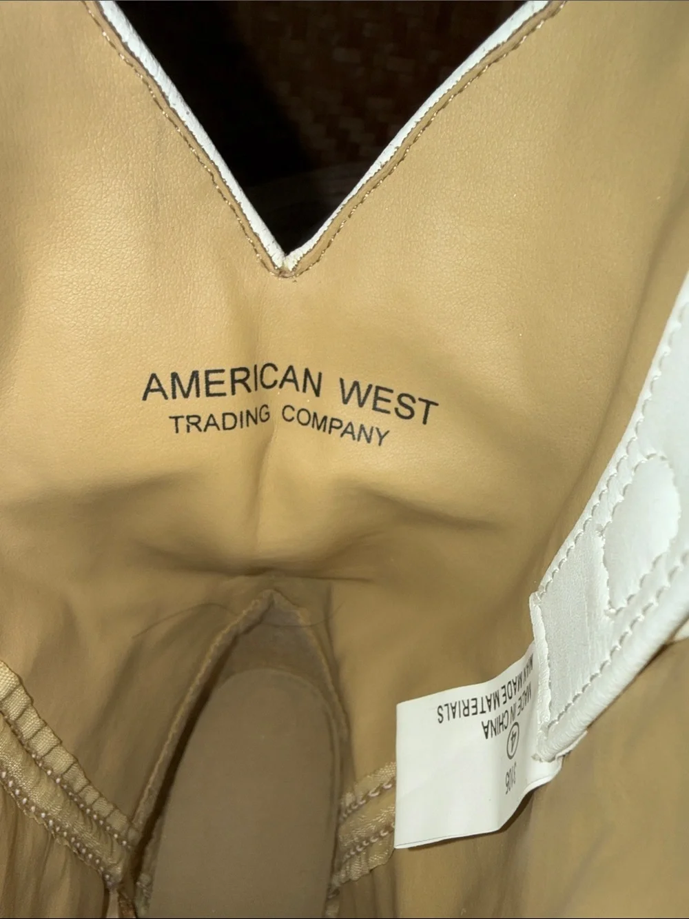 American West White Western Cowboy Boots Silver Toe Size 4